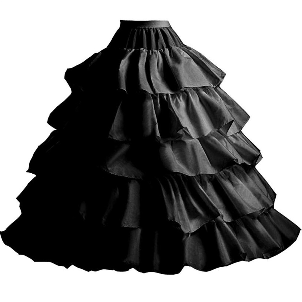 Black 4 hoop petticoat
